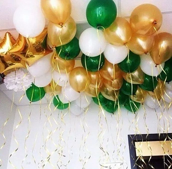 Воздушные шары под потолок "Золотой янтарь"