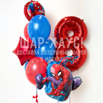 Композиция из шаров "Spiderman"