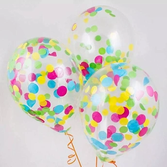 Воздушные шары с конфетти "Ассорти"