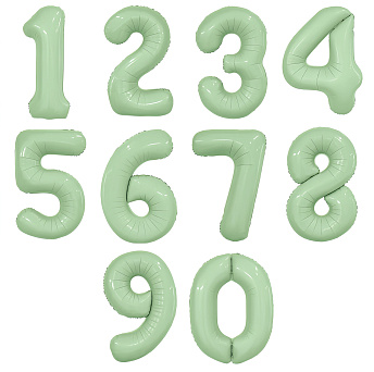 Фольгированные шары цифры "Оливковые" 1 шт. (102 см)