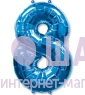 Фольгированные шары цифры "Синие" 1 шт. (102 см)