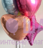 Фольгированное сердце "Персиковый пух"