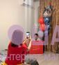 Коробка сюрпиз с шарами "Праздничный кот"