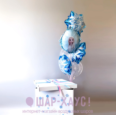 Коробка сюрприз с шарами "Холодное сердце" фото