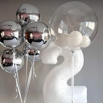 Композиция из шаров "Silver spheres" 