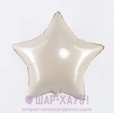 Фольгированная звезда "Жемчужный сатин" фото