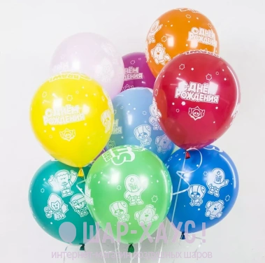 Воздушные шары "Brawl stars с днем рождения" фото