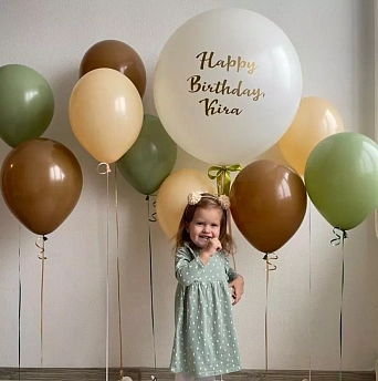 Композиция из шаров "С днем рождения, дочурка"