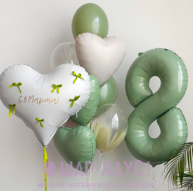 Композиция из шаров "Весенние бантики"  фото