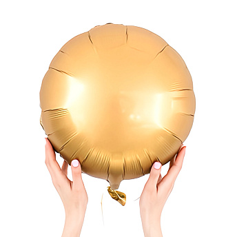 Фольгированный круг "Золото сатин"