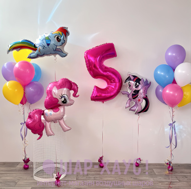 Композиция из шаров "My Little Pony"  фото