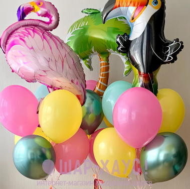 Композиция из трех фонтанов "Тропики" фото