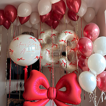 Композиция из шаров "Благородный красный" 