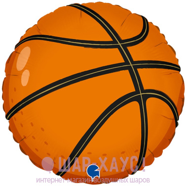 Фольгированный круг "Баскетбольный мяч" фото