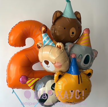 Композиция из шаров "Добрые друзья"  фото