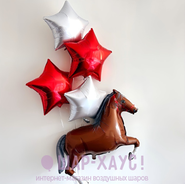 Композиция из шаров "Конь"  фото