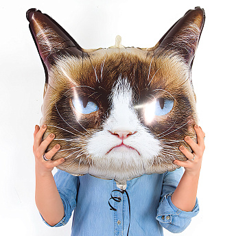 Фольгированная фигура "Недовольный кот"