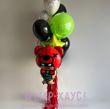 Композиция из шаров "Поздравление от Ниты Brawl Stars" фото