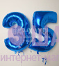 Фольгированная цифра 3 "Синяя"