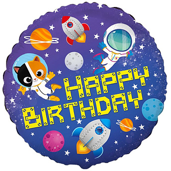 Фольгированный круг "Космический"