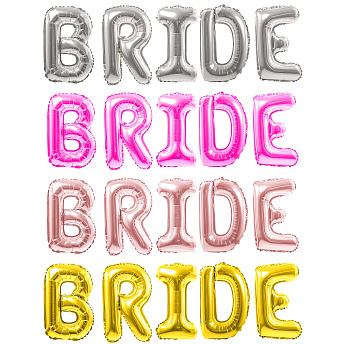 Надпись из шаров букв "BRIDE" маленькая