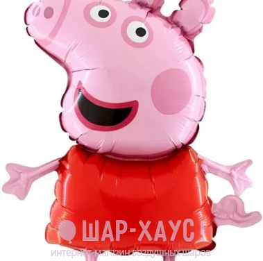 Фольгированная фигура с гелием "Свинка Пеппа" фото