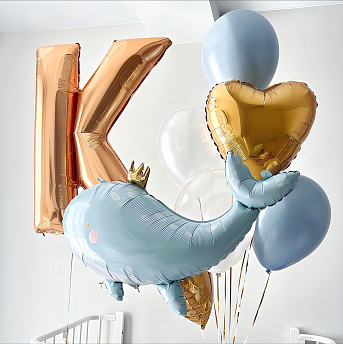 Композиция из шаров "Кит малышу" 