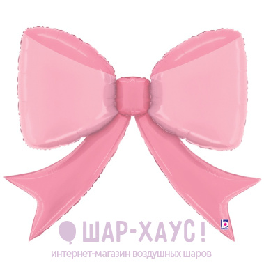 Фольгированная фигура "Розовый Бантик" фото