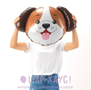 Фольгированная фигура "Мордочка собаки"  фото