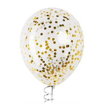 Воздушный шар с конфетти "Золото металлик" 