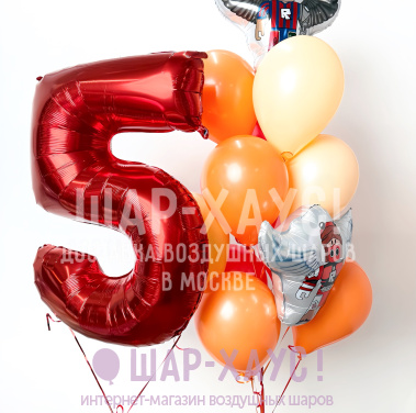 Композиция из шаров "Red Roblox"  фото