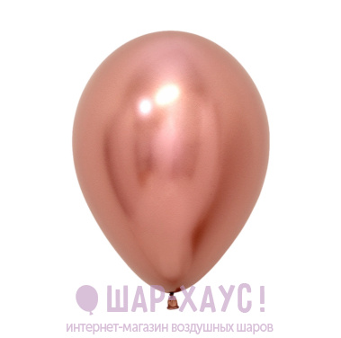 Воздушный шар "Розовое золото хром" фото
