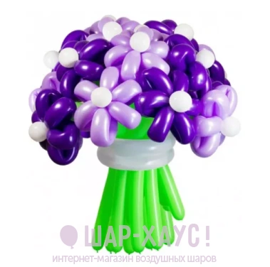 Цветы из шаров "Фиолетовая дымка" фото