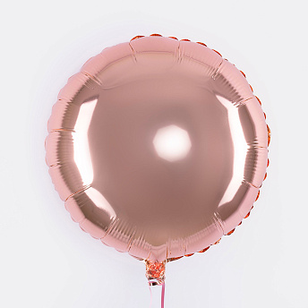 Фольгированный круг "Розовое золото металлик"