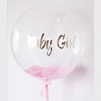 Воздушный шар Bubbles "Baby girl"