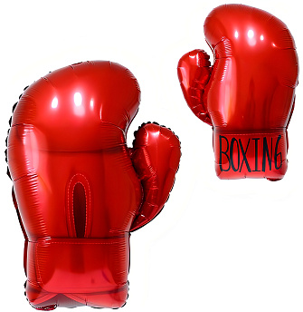 Фольгированная фигура "Боксерская перчатка красная" 