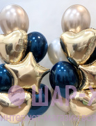 воздушные шары темно синие шары шампань москва шары мужчине фото