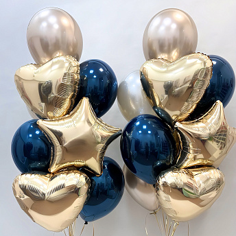 Фонтан из шаров "Синяя шампань"