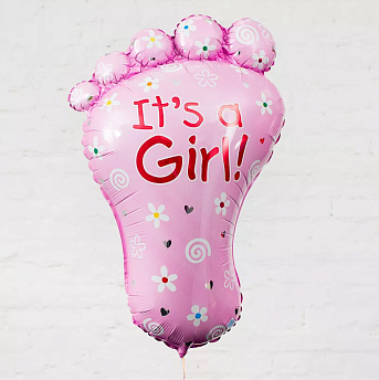 Фольгированная фигура "Ножка its a girl"