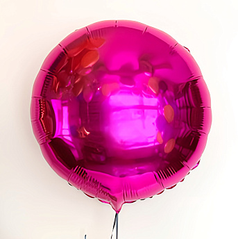 Фольгированный круг "Фуксия металлик"