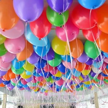 Воздушные шары под потолок "Разноцветные" фото