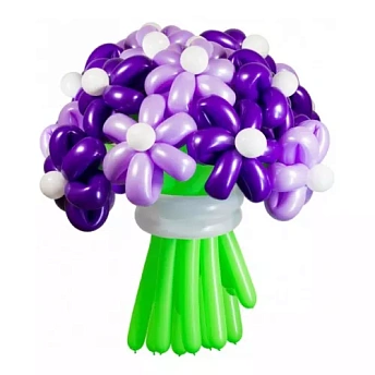 Цветы из шаров "Фиолетовая дымка"