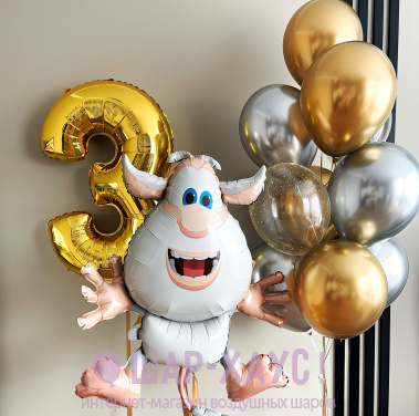 Композиция из шаров "Роскошный Буба"  фото