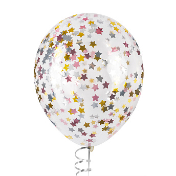 Воздушный шар с конфетти "Ассорти делюкс звезды" 