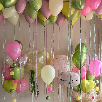 Композиция из шаров "Весенний день рождения" 