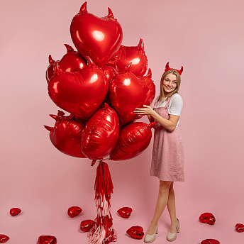 Букет из шаров "Любовь до чертиков"