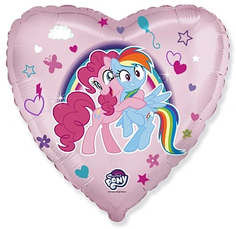 Фольгированное сердце My Little Pony "Радуга и Пинки Пай"