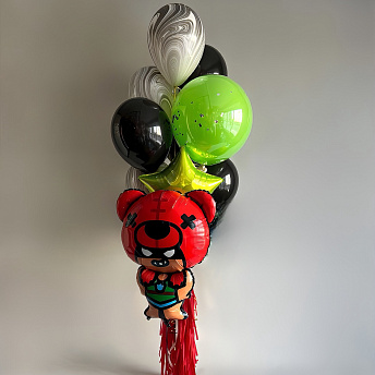 Композиция из шаров "Поздравление от Ниты Brawl Stars"