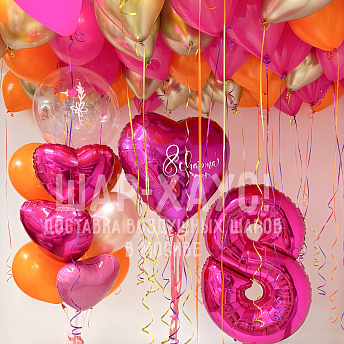 Композиция из шаров "Яркая весна"