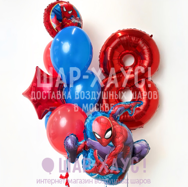 Композиция из шаров "Spiderman" фото